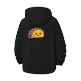 Cute Taco Unisex Full-Zip Printed Waterproof Hooded Windbreaker