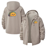 Cute Taco Unisex Full-Zip Printed Waterproof Hooded Windbreaker