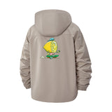 Skateboarding Lemon Unisex Full-Zip Printed Waterproof Hooded Windbreaker