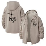 North Star Graphic Unisex Full-Zip Printed Waterproof Hooded Windbreaker