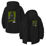 Motivational Quote Unisex Full-Zip Printed Waterproof Hooded Windbreaker