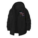 Pardon My French Unisex Full-Zip Printed Waterproof Hooded Windbreaker