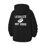 Legalize Hot Dogs Unisex Full-Zip Printed Waterproof Hooded Windbreaker