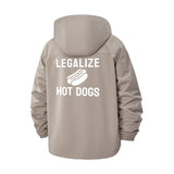Legalize Hot Dogs Unisex Full-Zip Printed Waterproof Hooded Windbreaker
