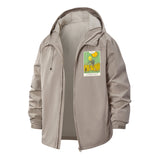 Tarot Judgement Card Unisex Full-Zip Printed Waterproof Hooded Windbreaker