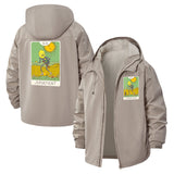 Tarot Judgement Card Unisex Full-Zip Printed Waterproof Hooded Windbreaker