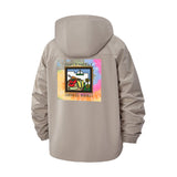 Farmers Market Cartoon Unisex Full-Zip Printed Waterproof Hooded Windbreaker