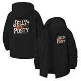 Guitar Typography Unisex Full-Zip Printed Waterproof Hooded Windbreaker