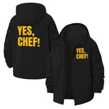 Yes, Chef! Unisex Full-Zip Printed Waterproof Hooded Windbreaker