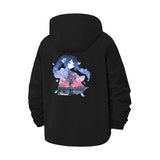 Anime Girl Art Unisex Full-Zip Printed Waterproof Hooded Windbreaker