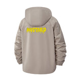 Dripping Mustard Unisex Full-Zip Printed Waterproof Hooded Windbreaker