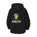 Salty Rain Girl Unisex Full-Zip Printed Waterproof Hooded Windbreaker