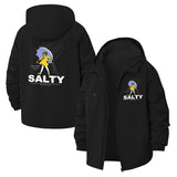 Salty Rain Girl Unisex Full-Zip Printed Waterproof Hooded Windbreaker