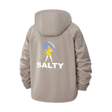 Salty Rain Girl Unisex Full-Zip Printed Waterproof Hooded Windbreaker