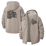 Witty Traffic Numbers Quote Unisex Full-Zip Printed Waterproof Hooded Windbreaker