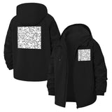 QR Code Unisex Full-Zip Printed Waterproof Hooded Windbreaker