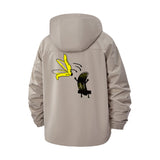 Cartoon Mosquito Unisex Full-Zip Printed Waterproof Hooded Windbreaker