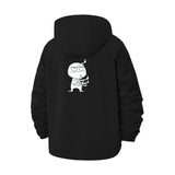 Meme Stick Figure Unisex Full-Zip Printed Waterproof Hooded Windbreaker