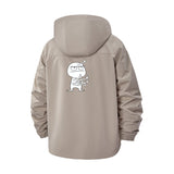 Meme Stick Figure Unisex Full-Zip Printed Waterproof Hooded Windbreaker
