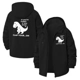 Funny Dinosaur Unisex Full-Zip Printed Waterproof Hooded Windbreaker
