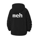 Meh Statement Unisex Full-Zip Printed Waterproof Hooded Windbreaker