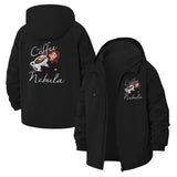 Coffee Nebula Unisex Full-Zip Printed Waterproof Hooded Windbreaker