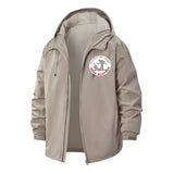 Workplace Humor Unisex Full-Zip Printed Waterproof Hooded Windbreaker
