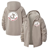 Workplace Humor Unisex Full-Zip Printed Waterproof Hooded Windbreaker