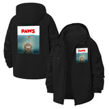 Paws Cat Parody Unisex Full-Zip Printed Waterproof Hooded Windbreaker