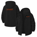Humorous Message Unisex Full-Zip Printed Waterproof Hooded Windbreaker