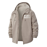 Stay Weird Unisex Full-Zip Printed Waterproof Hooded Windbreaker