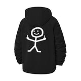 Sarcastic Stick Figure Unisex Full-Zip Printed Waterproof Hooded Windbreaker