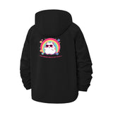 Rainbow Cat Unisex Full-Zip Printed Waterproof Hooded Windbreaker
