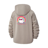 Rainbow Cat Unisex Full-Zip Printed Waterproof Hooded Windbreaker