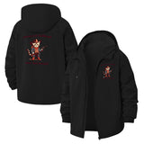 Psycho Cat Outlaw Unisex Full-Zip Printed Waterproof Hooded Windbreaker