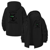 Sarcastic Cat Unisex Full-Zip Printed Waterproof Hooded Windbreaker