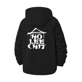 Graffiti Lettering Unisex Full-Zip Printed Waterproof Hooded Windbreaker