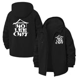 Graffiti Lettering Unisex Full-Zip Printed Waterproof Hooded Windbreaker