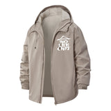 Graffiti Lettering Unisex Full-Zip Printed Waterproof Hooded Windbreaker