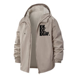 Bold Attitude Unisex Full-Zip Printed Waterproof Hooded Windbreaker