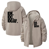 Bold Attitude Unisex Full-Zip Printed Waterproof Hooded Windbreaker