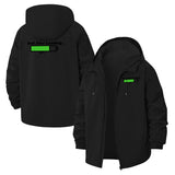 Dad Joke Loading Unisex Full-Zip Printed Waterproof Hooded Windbreaker