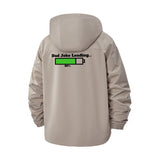 Dad Joke Loading Unisex Full-Zip Printed Waterproof Hooded Windbreaker