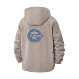 Cyber Emblem Unisex Full-Zip Printed Waterproof Hooded Windbreaker