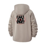 Fart Dart Typographic Unisex Full-Zip Printed Waterproof Hooded Windbreaker
