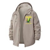 Humorous Cucumber Unisex Full-Zip Printed Waterproof Hooded Windbreaker
