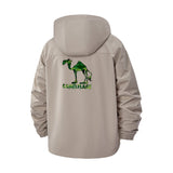 Geometric Camel Unisex Full-Zip Printed Waterproof Hooded Windbreaker