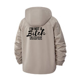Bold Statement Unisex Full-Zip Printed Waterproof Hooded Windbreaker