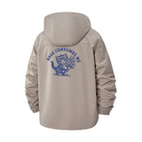 Angry Cat Graphic Unisex Full-Zip Printed Waterproof Hooded Windbreaker