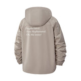 Irony Typographic Unisex Full-Zip Printed Waterproof Hooded Windbreaker